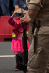 Another (tiny) photographer who dared to go very close to the soldiers