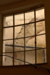 Une des fenêtres à l'intérieur du musée Bozar à Bruxelles