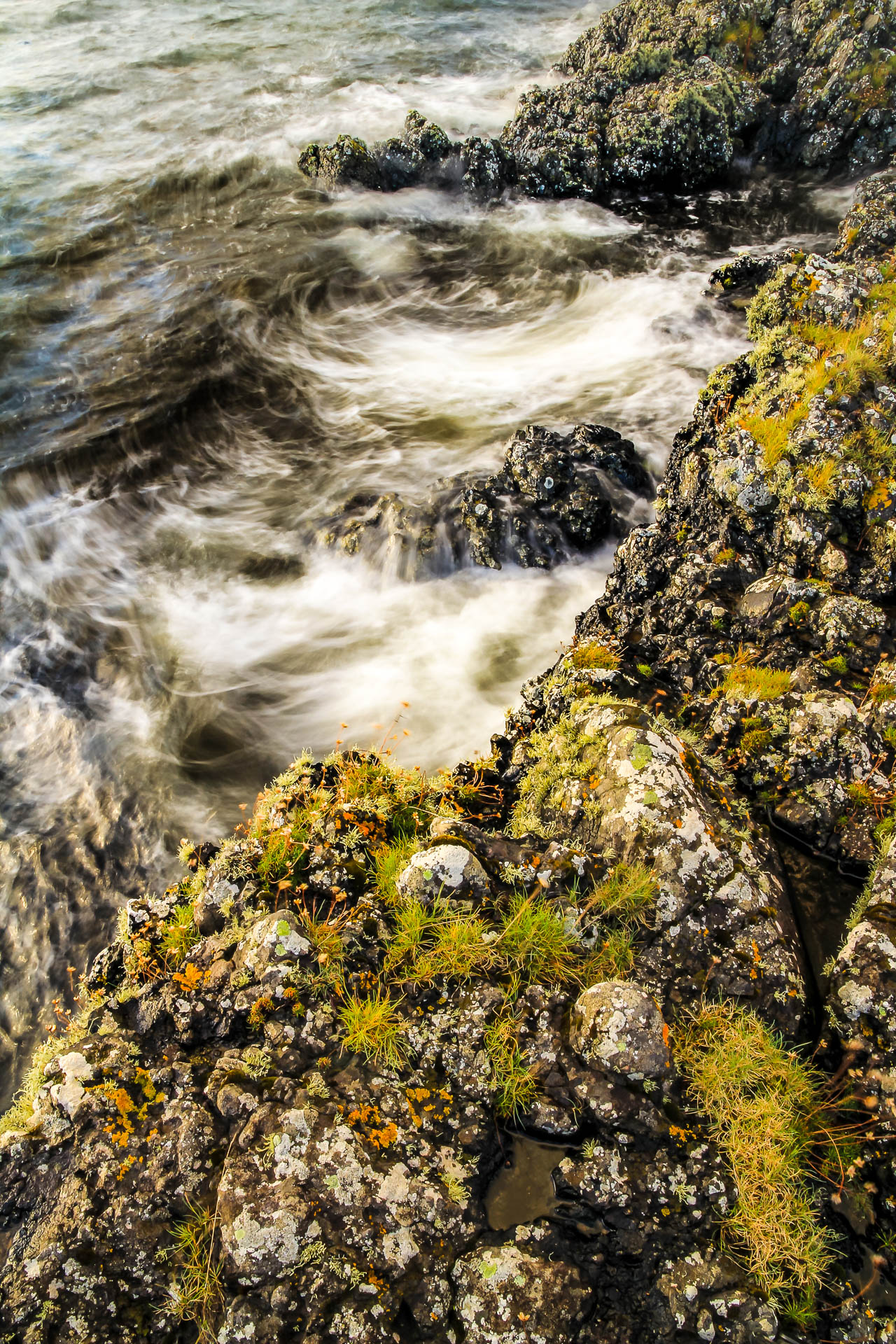 Rocky shore and stormy sea (isle of Skye)