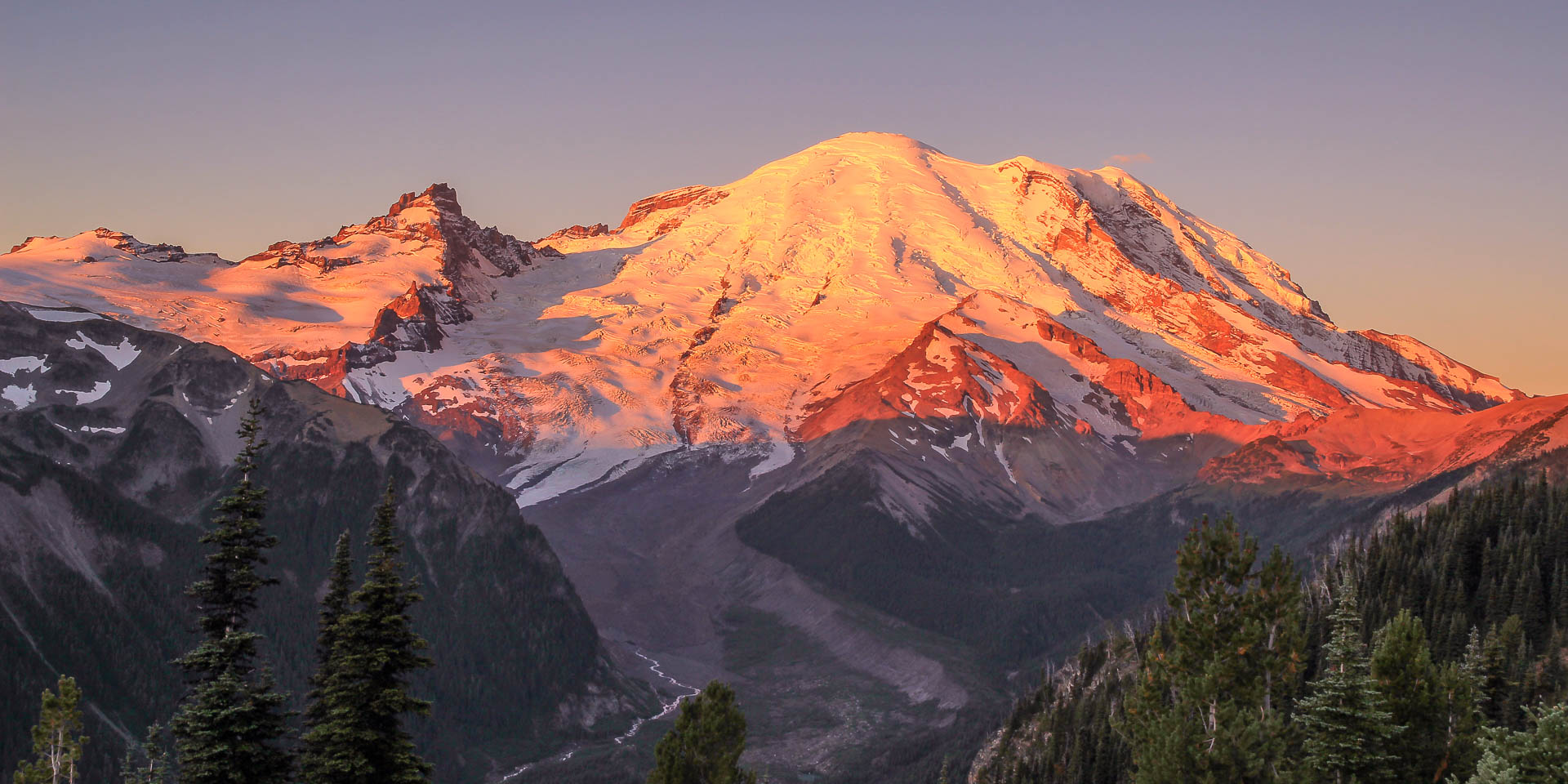 Dawn on Mount Rainier