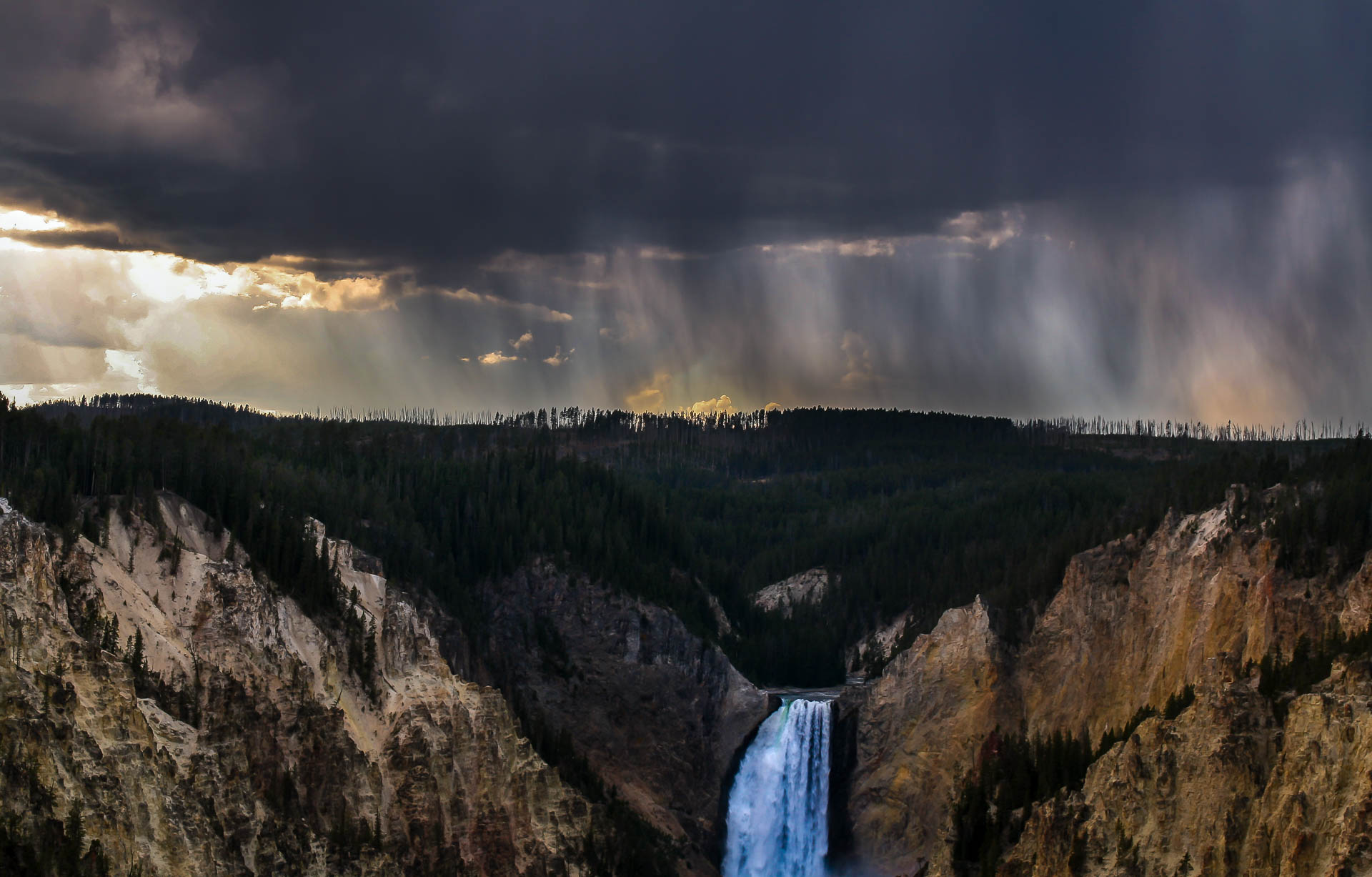 Thunderstorm on the Grand Canyon of the Yellowstone